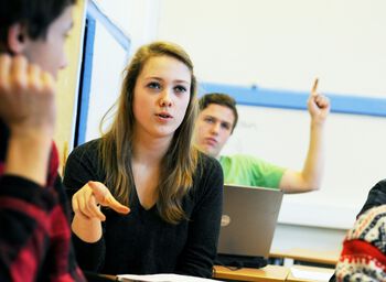 Malene Helsem ved tyskklassen på &amp;#34;Katta&amp;#34;.