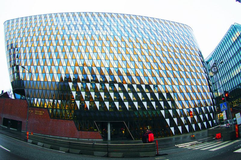 En universitetsbygning i Stockholm