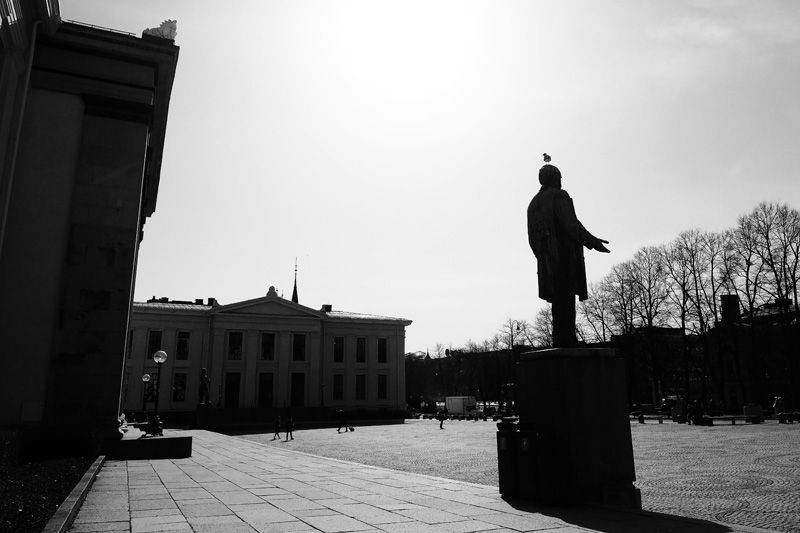 Fotografiet viser Universitetsplassen i Oslo