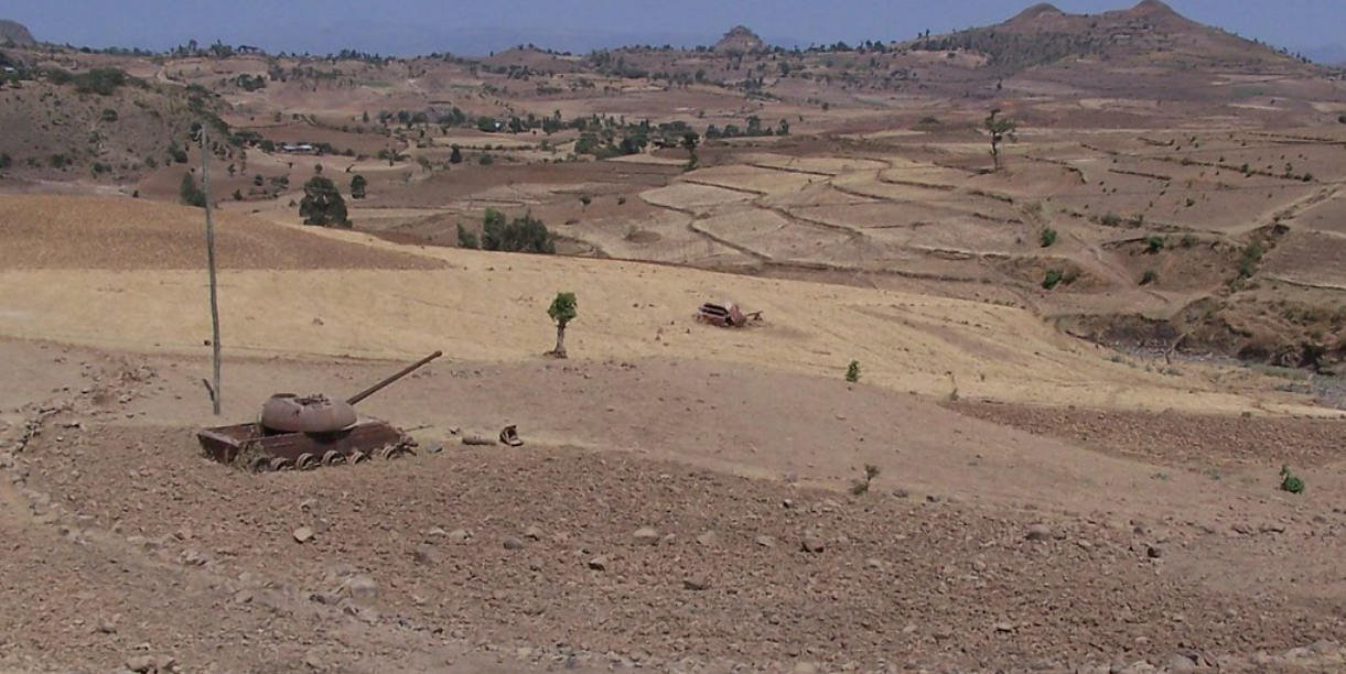Et ørkenlandskap  i Etiopia