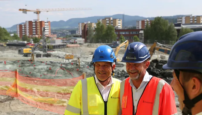 En anleggsplass i Trondheim